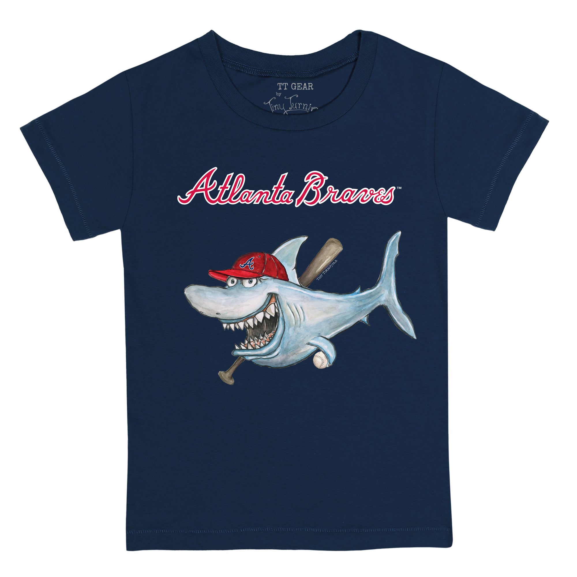 Oakland Athletics Tiny Turnip Youth Shark 3/4-Sleeve Raglan T