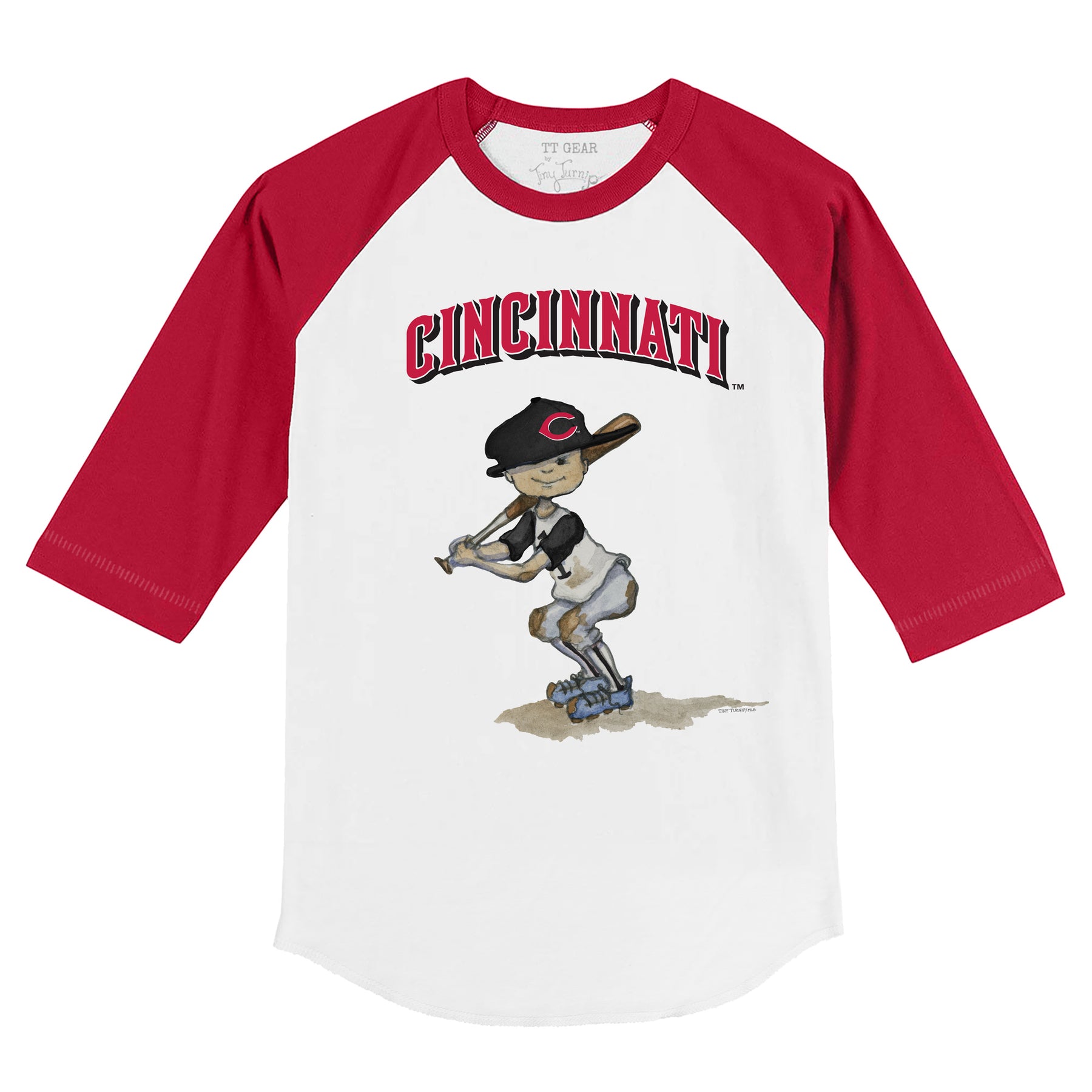 Cincinnati Reds Slugger 3/4 Red Sleeve Raglan