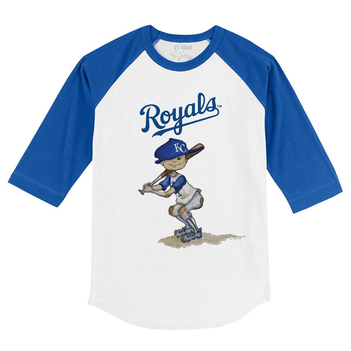 Kansas City Royals Slugger 3/4 Royal Blue Sleeve Raglan