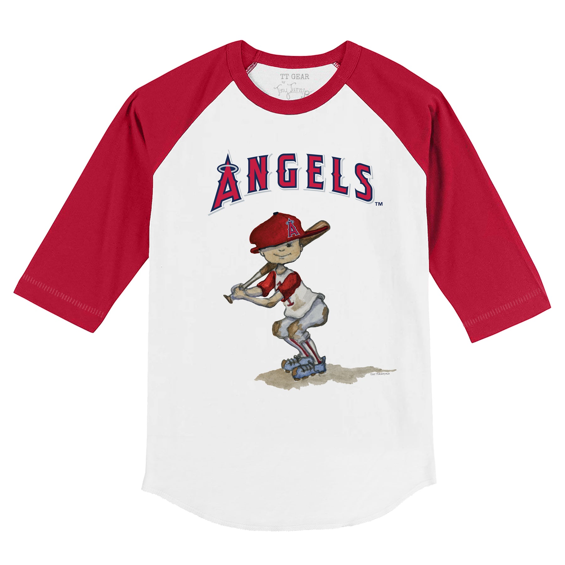 Los Angeles Angels Slugger 3/4 Red Sleeve Raglan
