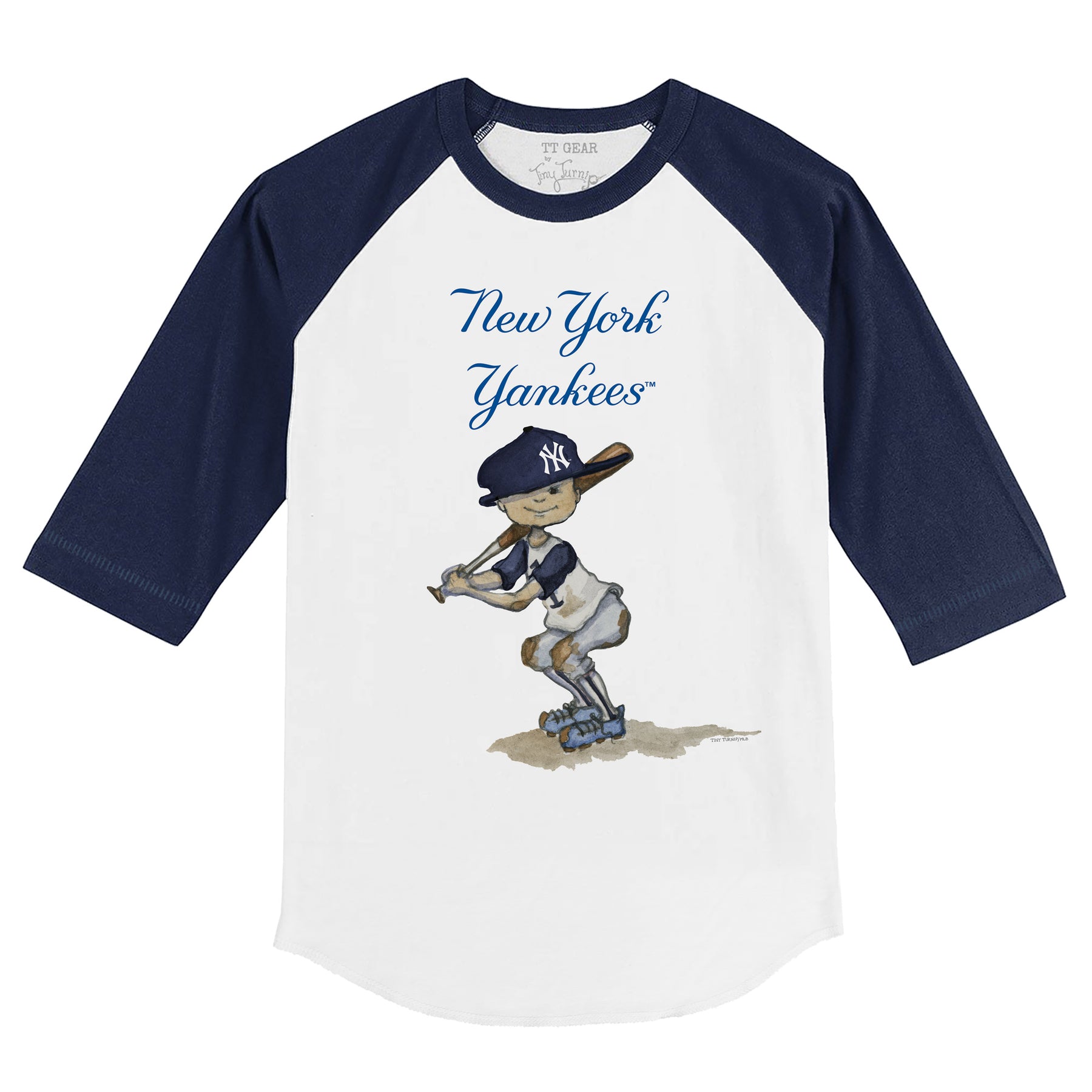 New York Yankees Slugger 3/4 Navy Blue Sleeve Raglan