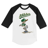 Oakland Athletics Slugger 3/4 Black Sleeve Raglan