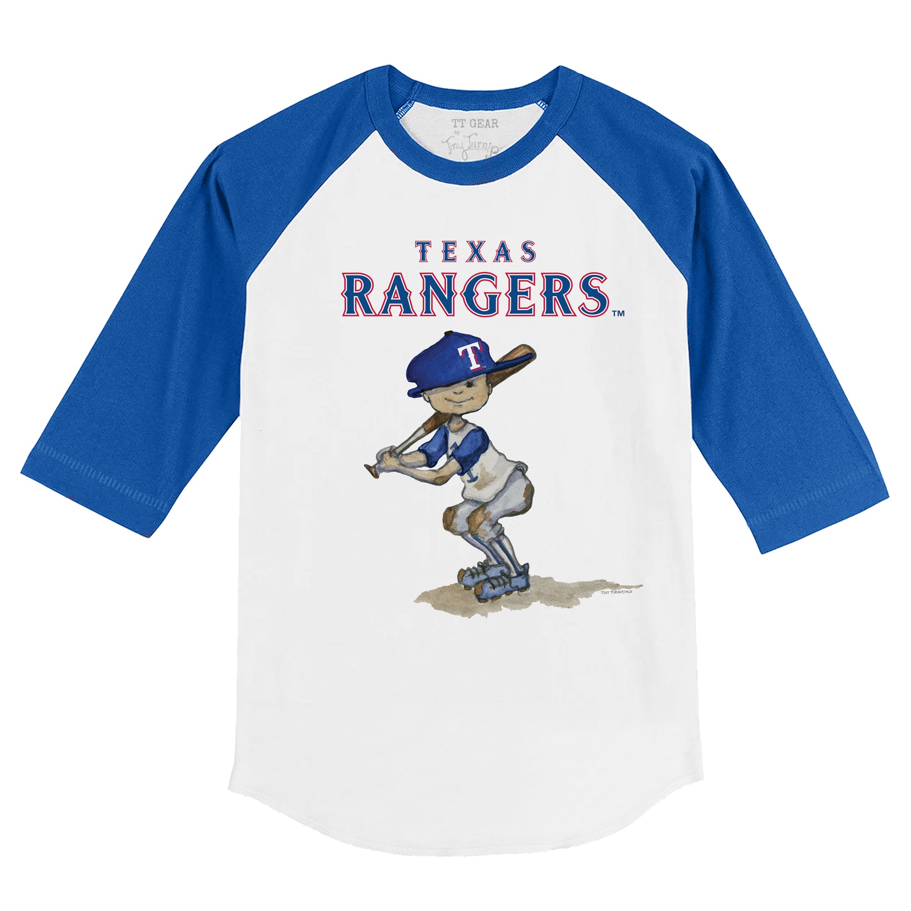 Texas Rangers Slugger 3/4 Royal Blue Sleeve Raglan