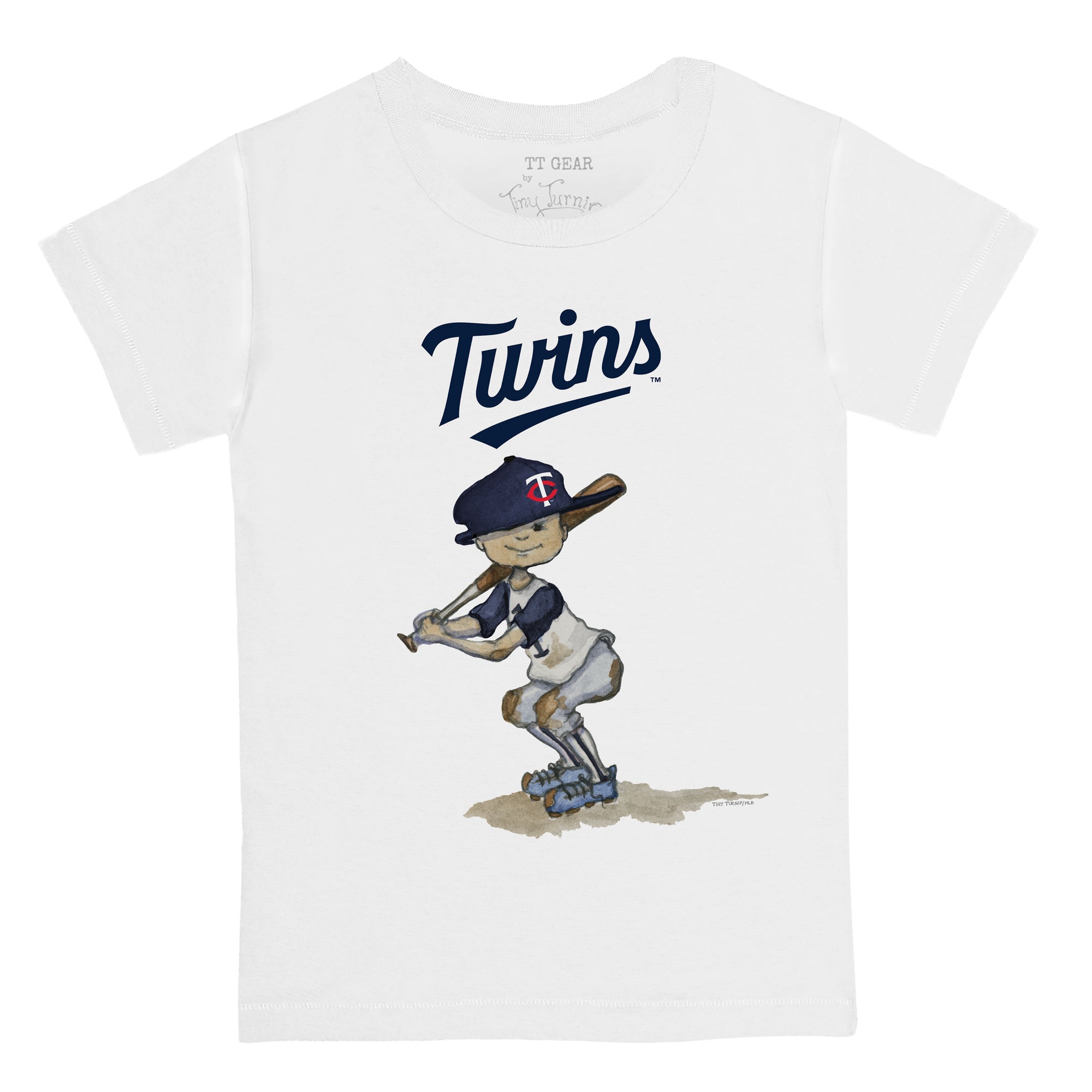 Youth Tiny Turnip White Minnesota Twins Stacked T-Shirt Size: Medium