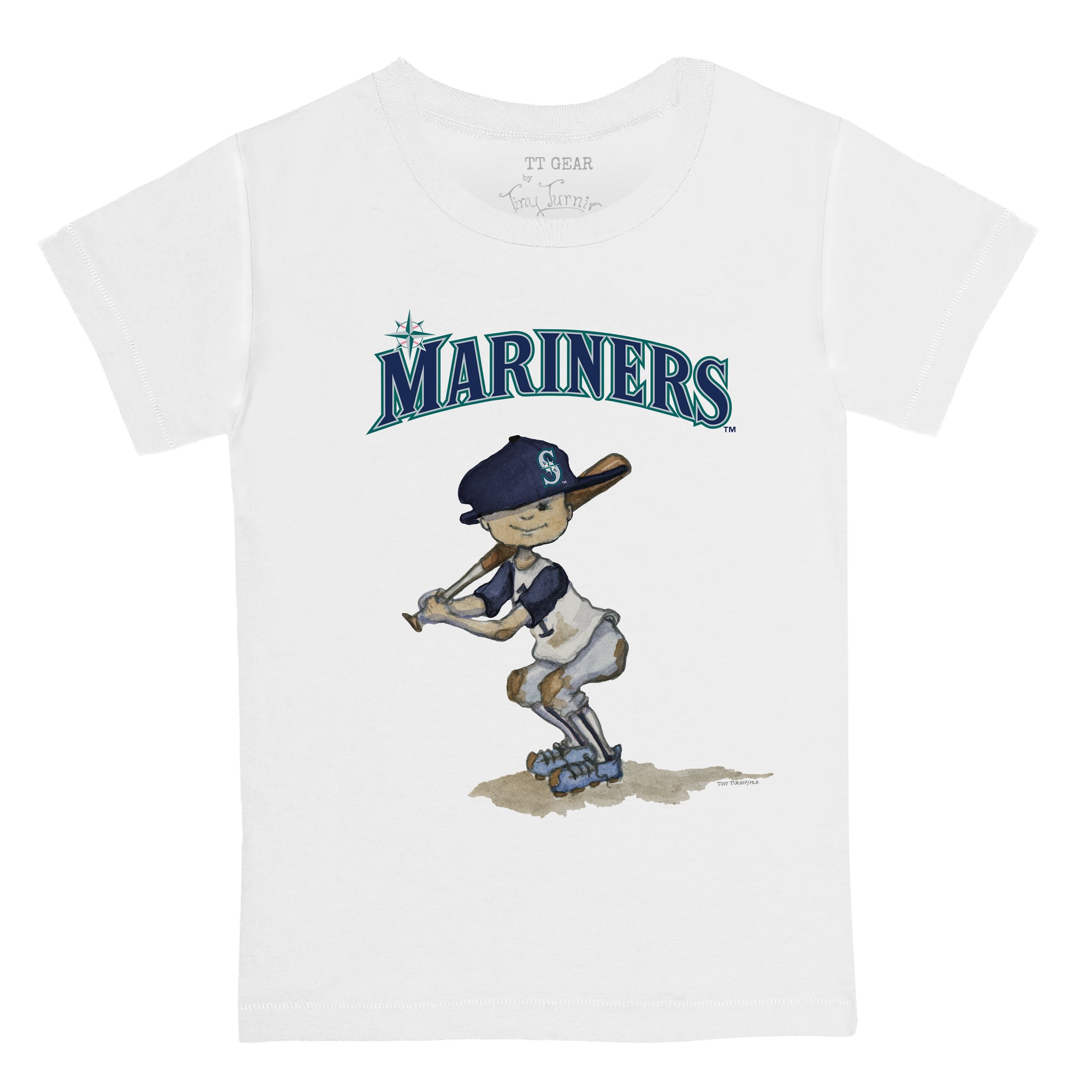 Toddler Tiny Turnip Navy Seattle Mariners Stega T-Shirt Size: 2T