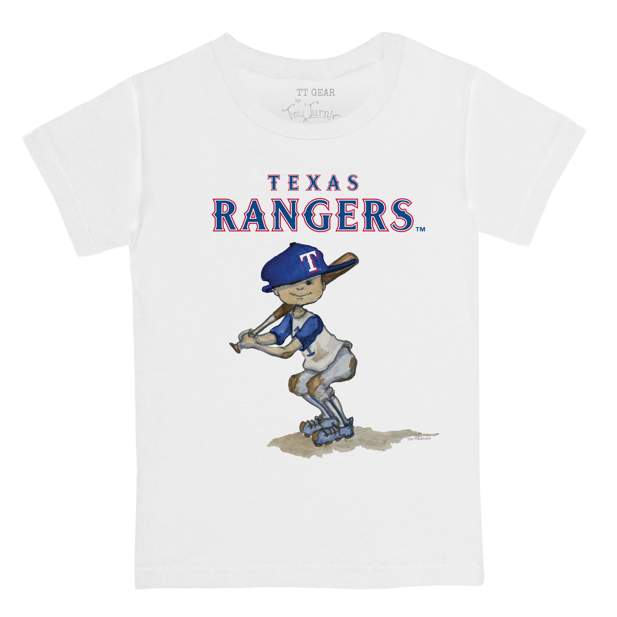 Infant Texas Rangers Tiny Turnip White/Royal 2023 Spring Training Raglan  3/4 Sleeve T-Shirt