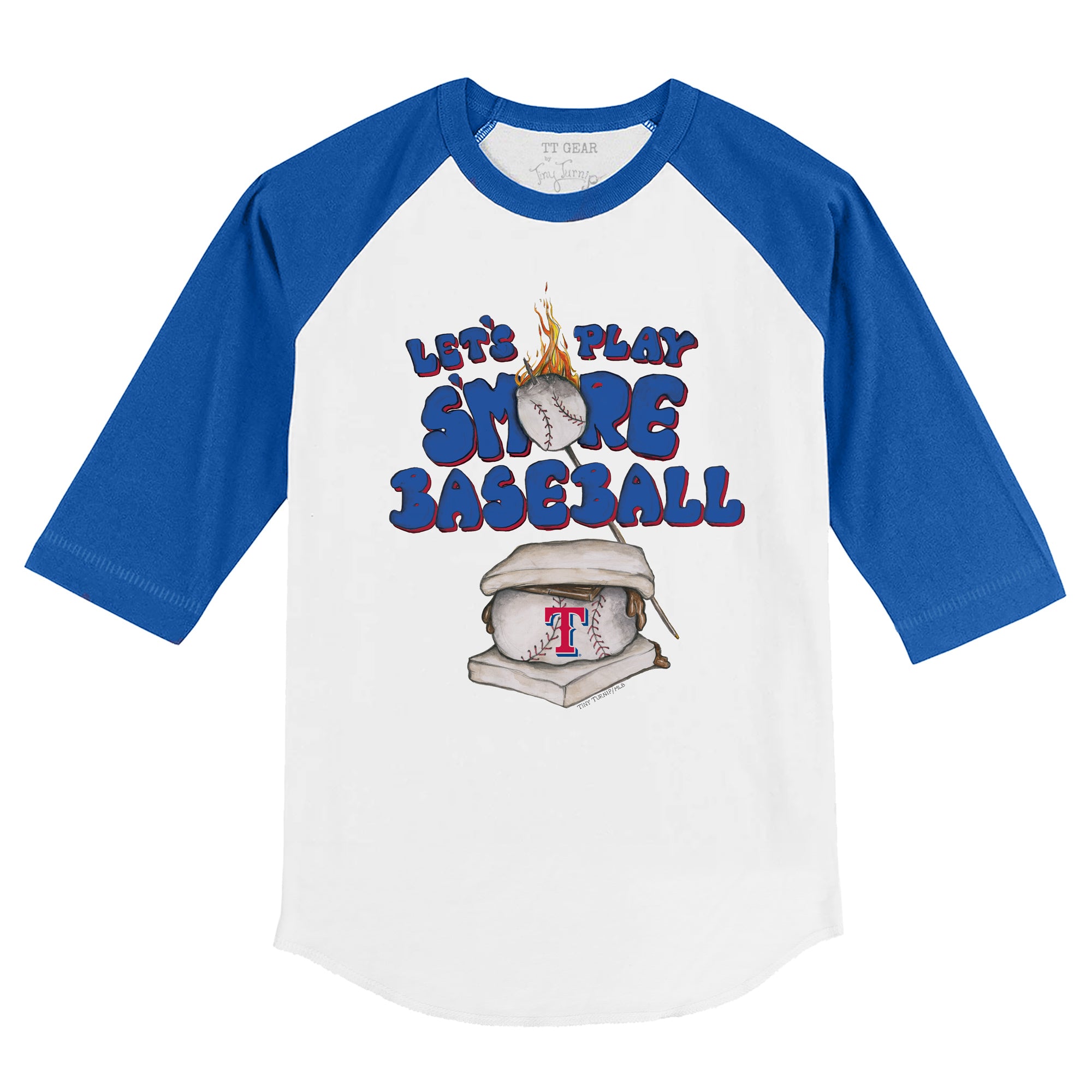 Toddler Tiny Turnip White Texas Rangers Baseball Babes T-Shirt
