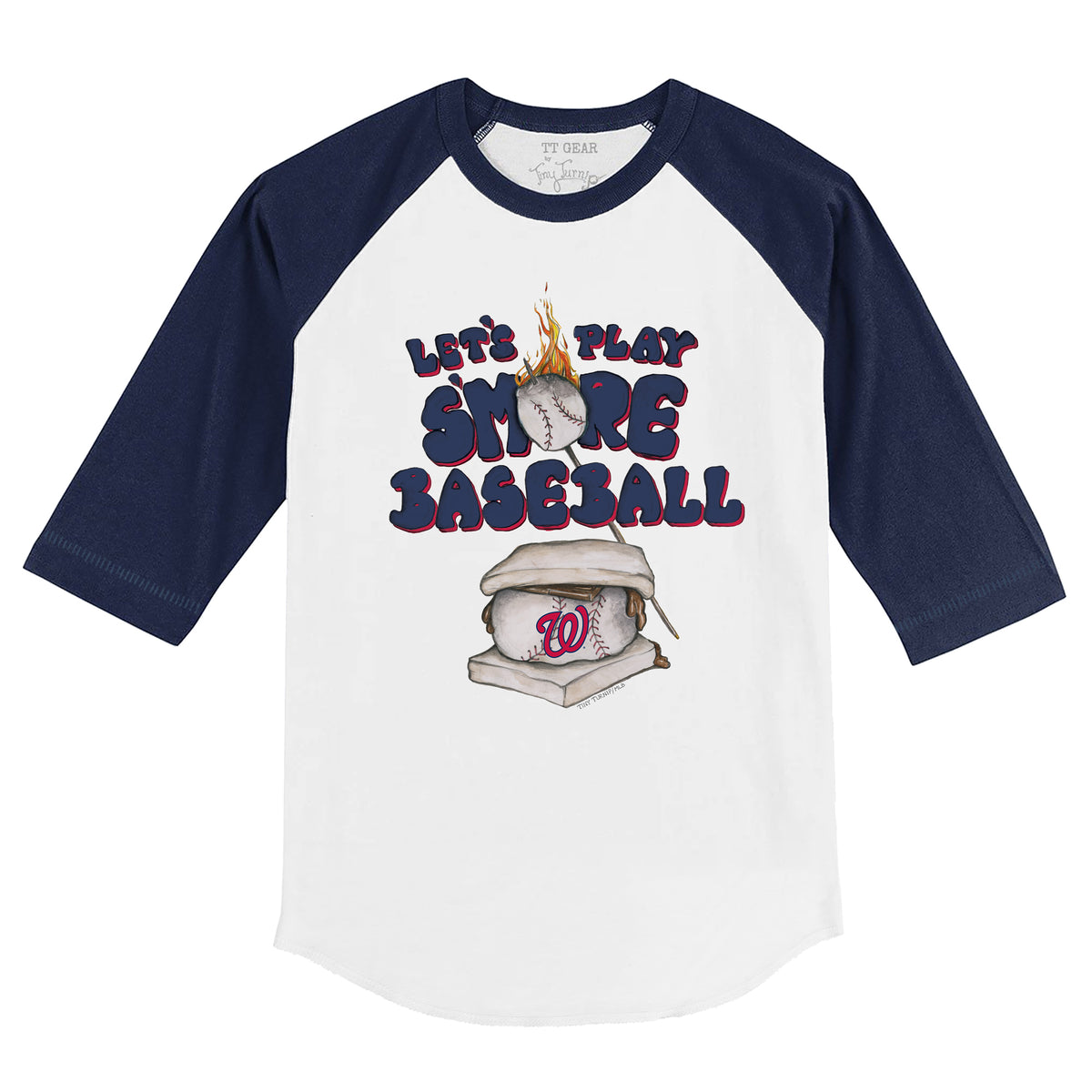 Washington Nationals S'mores 3/4 Navy Blue Sleeve Raglan
