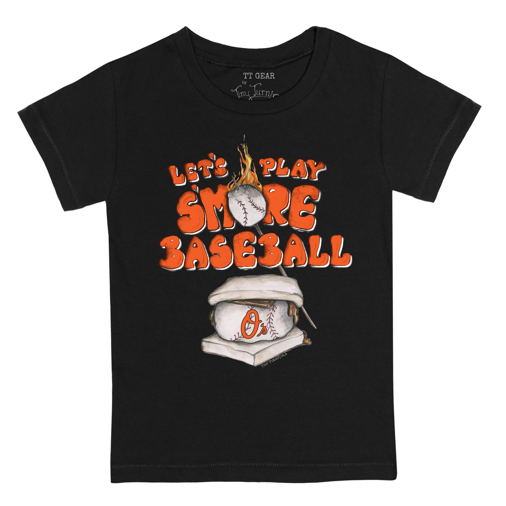 Toddler Tiny Turnip White Baltimore Orioles Team Slugger T-Shirt Size: 2T