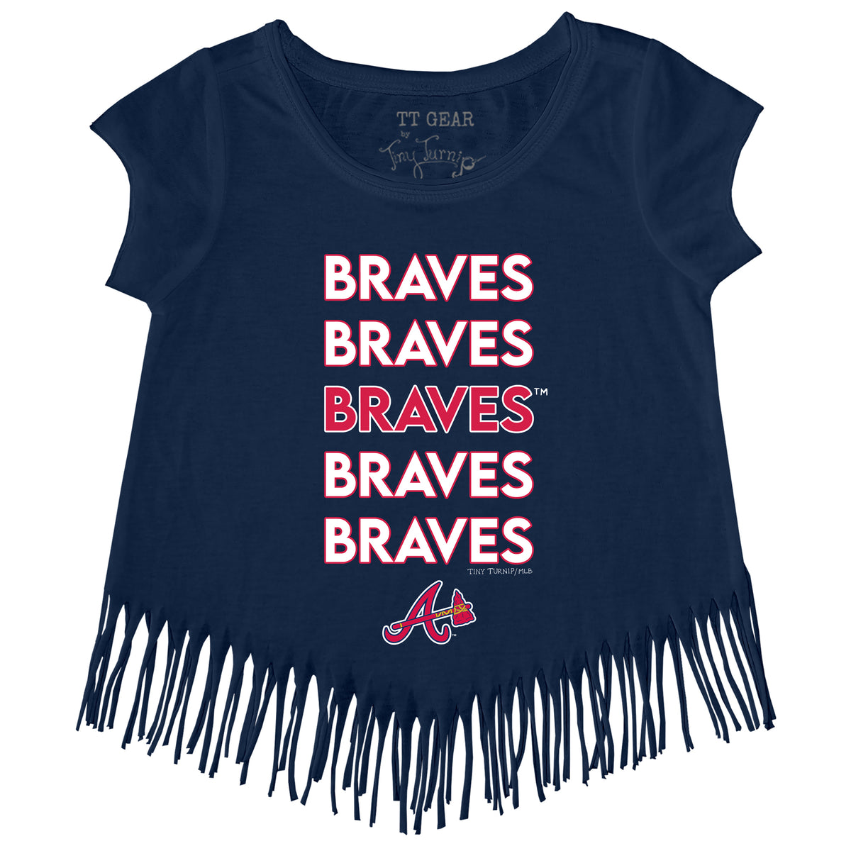 Atlanta Braves Stacked Fringe Tee