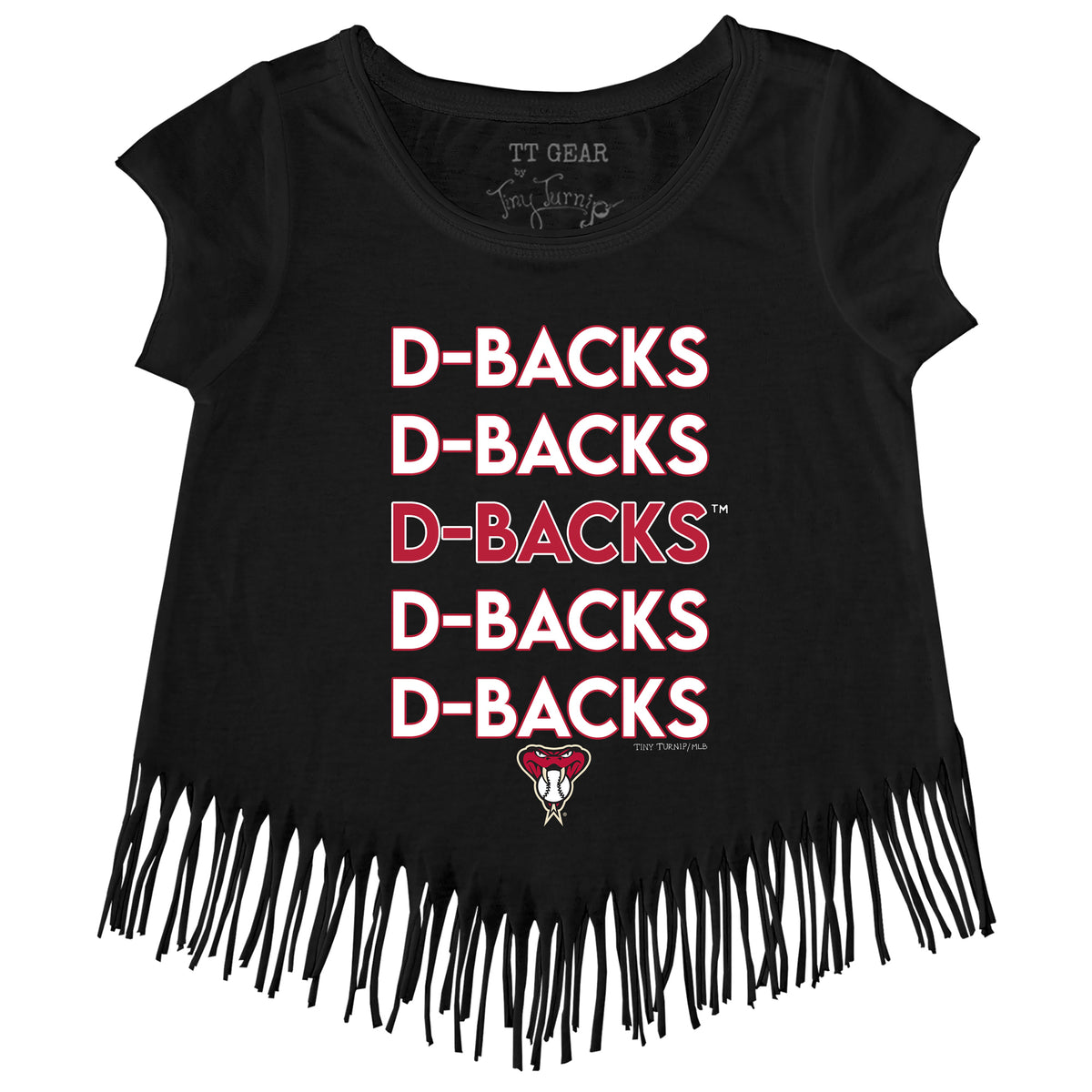 Arizona Diamondbacks Stacked Fringe Tee