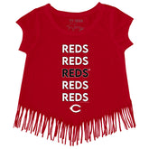 Cincinnati Reds Stacked Fringe Tee