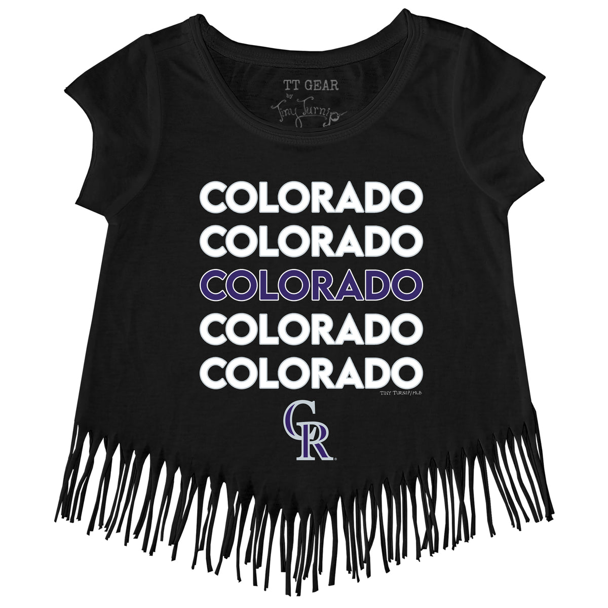 Colorado Rockies Stacked Fringe Tee