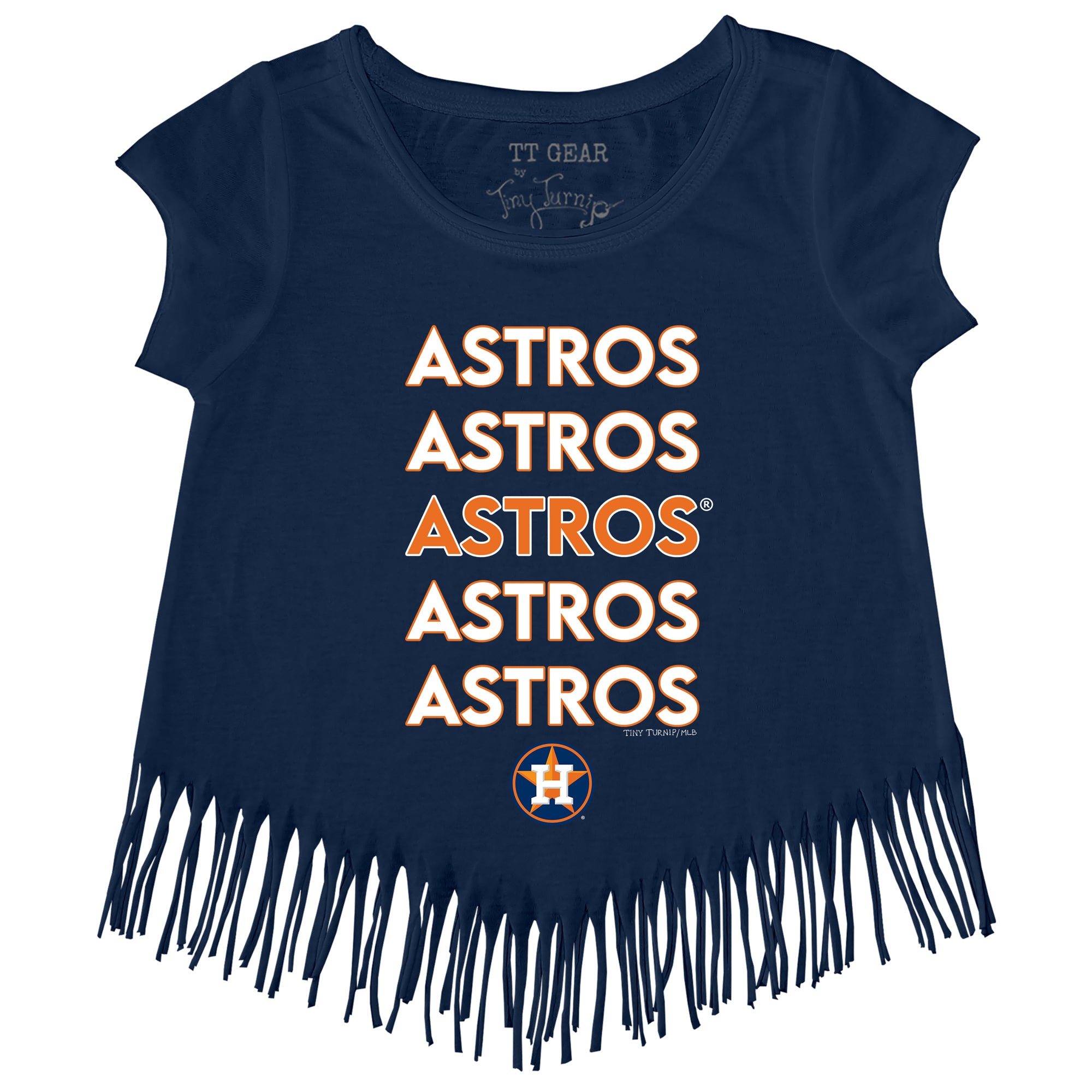 Toddler Tiny Turnip White Houston Astros Stacked T-Shirt