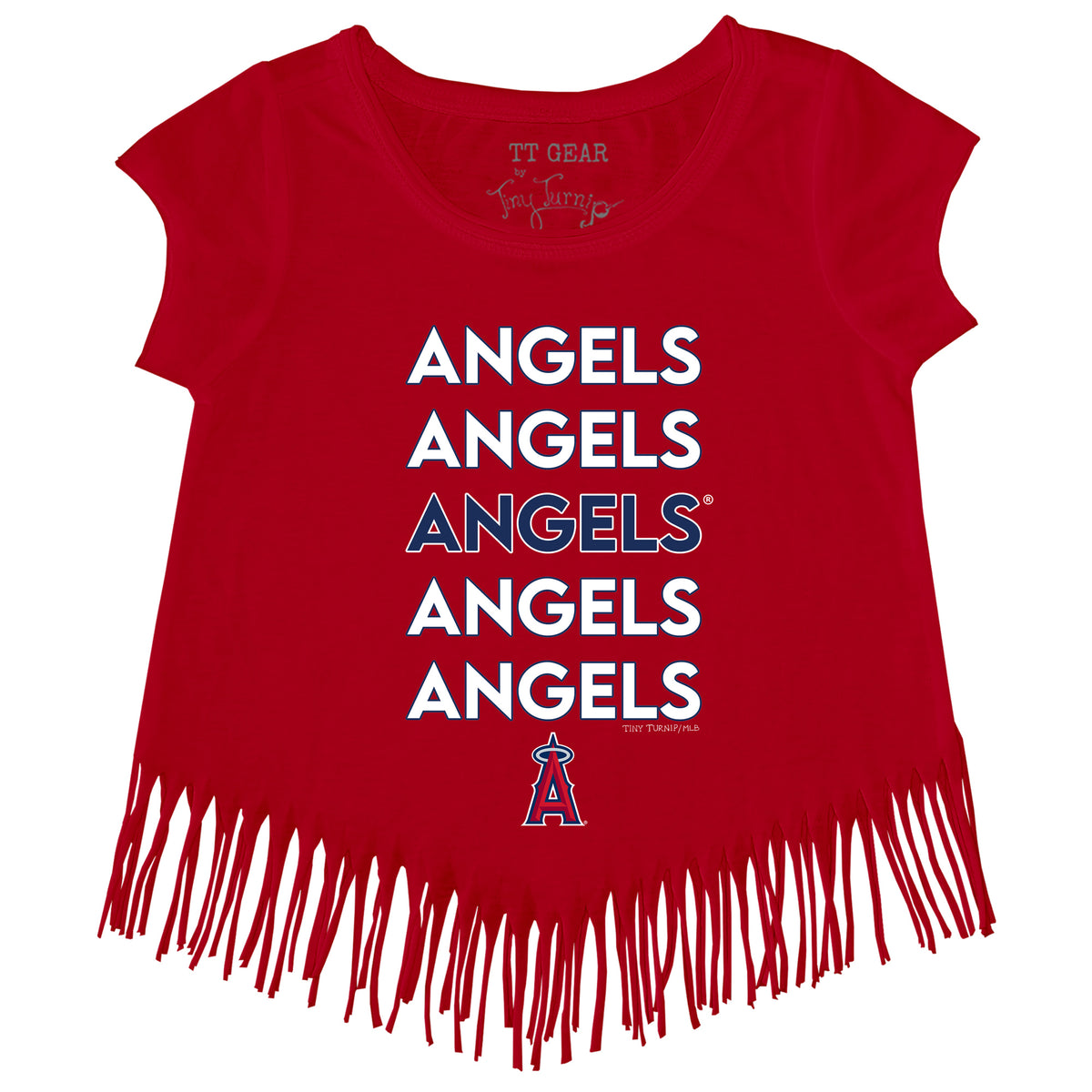 Los Angeles Angels Stacked Fringe Tee