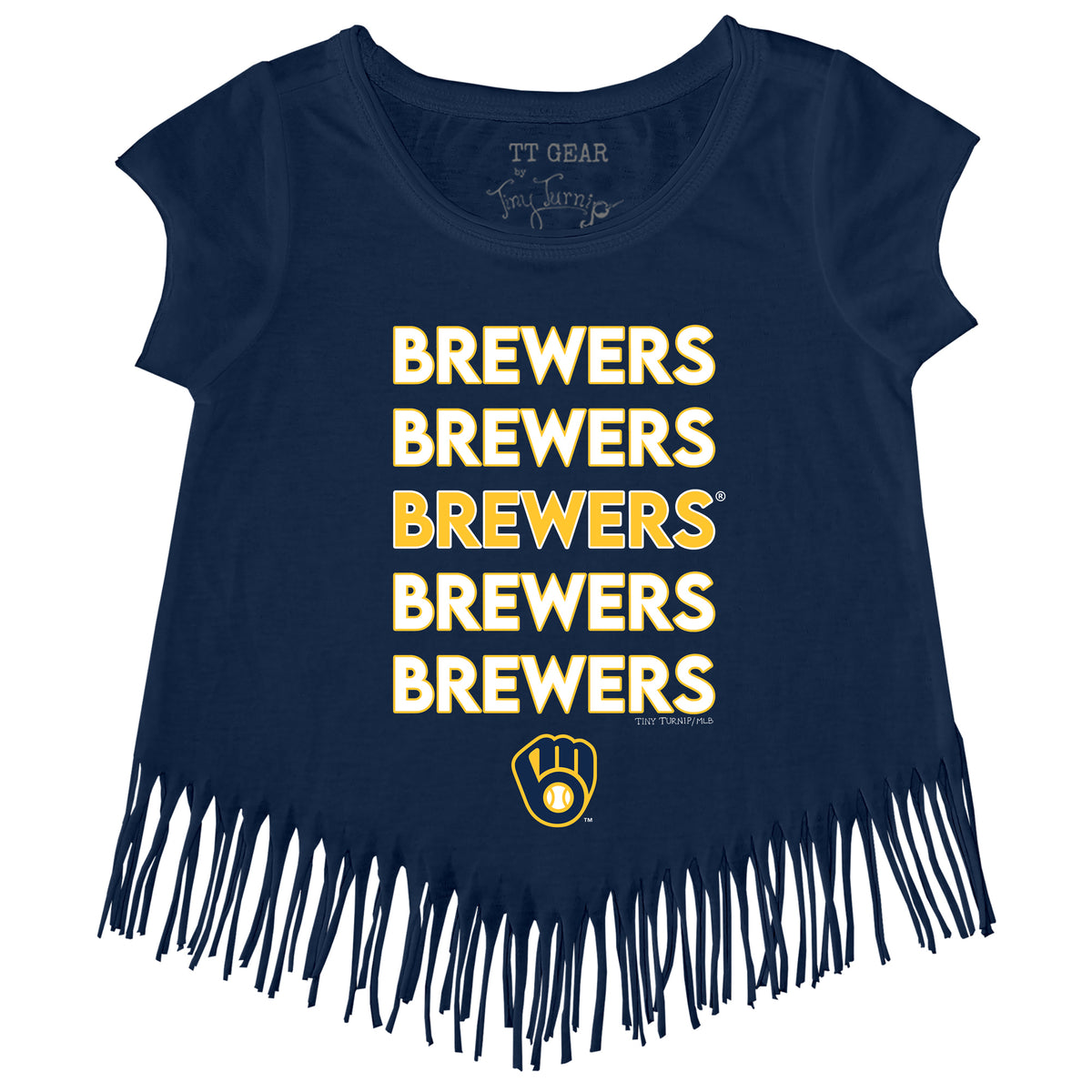 Milwaukee Brewers Stacked Fringe Tee