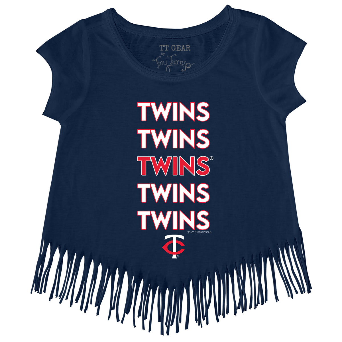 Minnesota Twins Stacked Fringe Tee