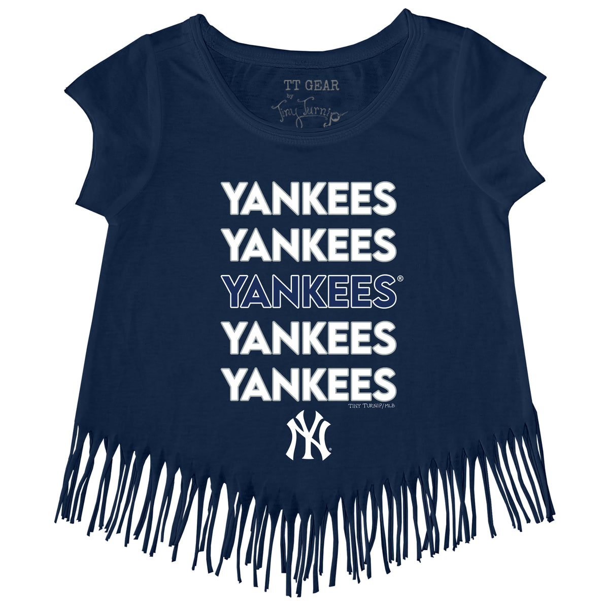 New York Yankees Stacked Fringe Tee