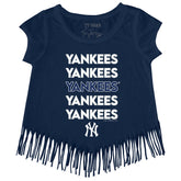 New York Yankees Stacked Fringe Tee