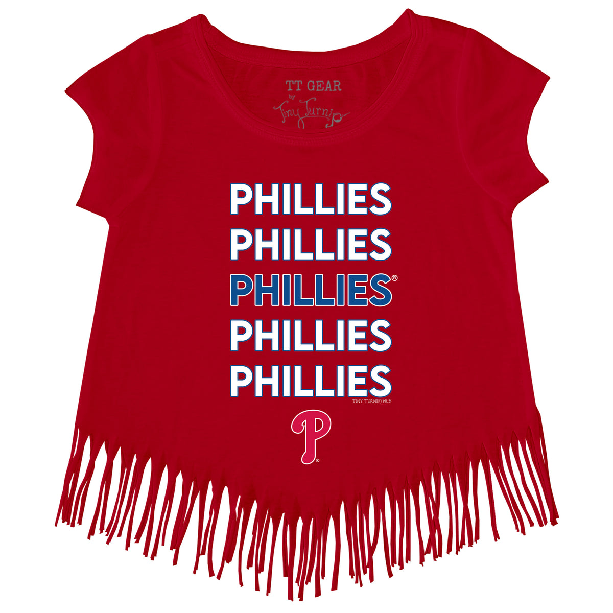 Philadelphia Phillies Stacked Fringe Tee