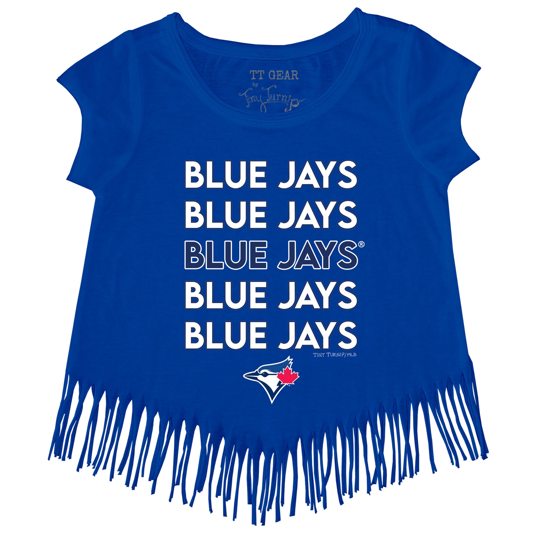 Toronto Blue Jays Stacked Fringe Tee