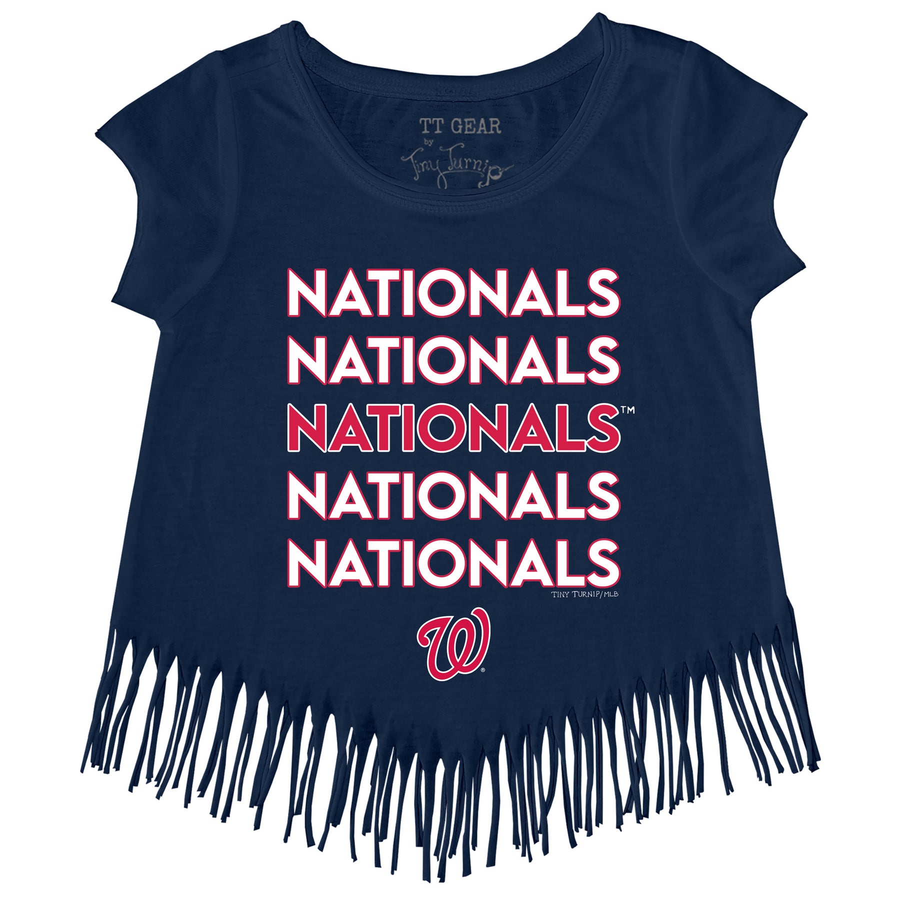 Washington Nationals Stacked Fringe Tee