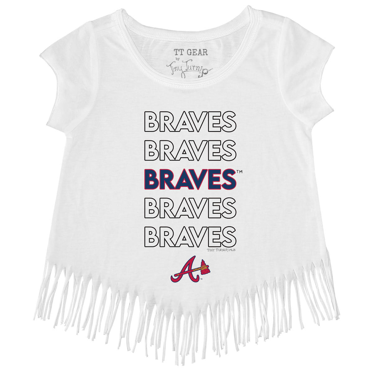 Atlanta Braves Stacked Fringe Tee
