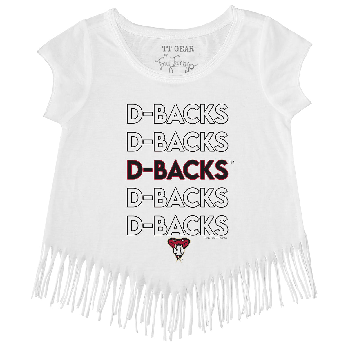 Arizona Diamondbacks Stacked Fringe Tee