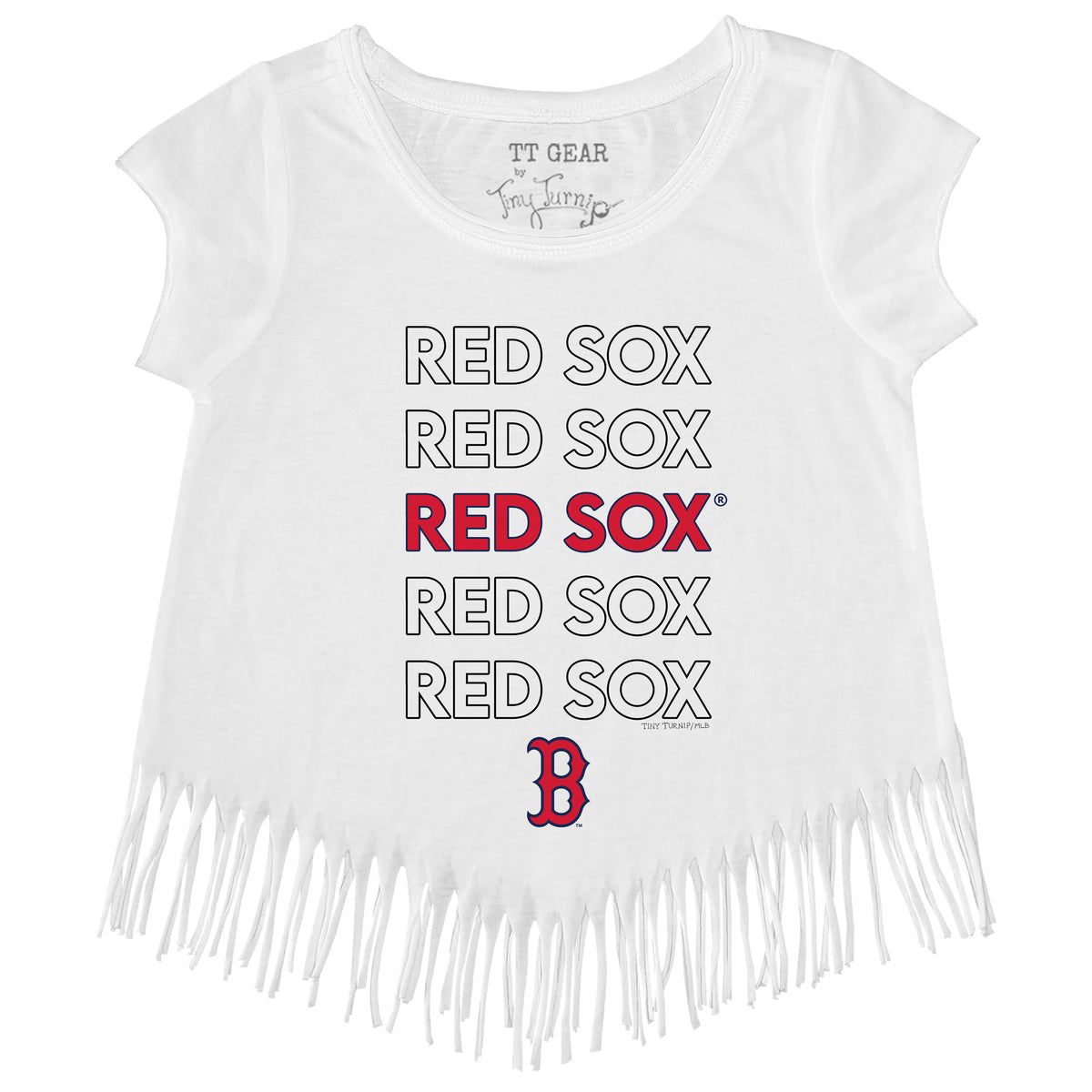 Boston Red Sox Stacked Fringe Tee