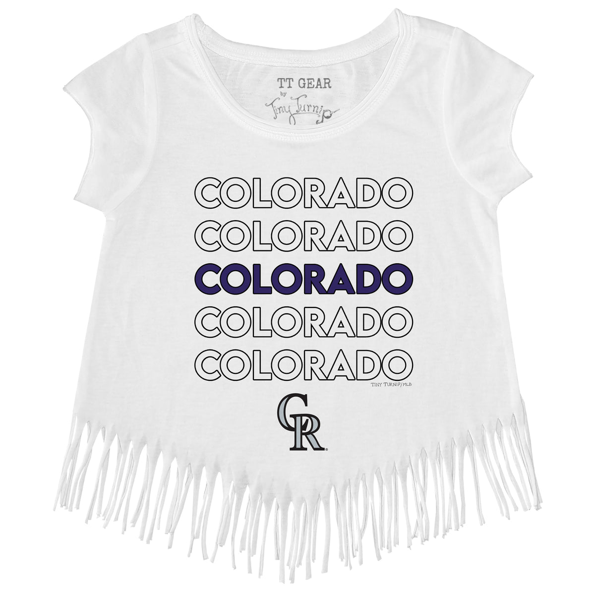 Colorado Rockies Stacked Fringe Tee