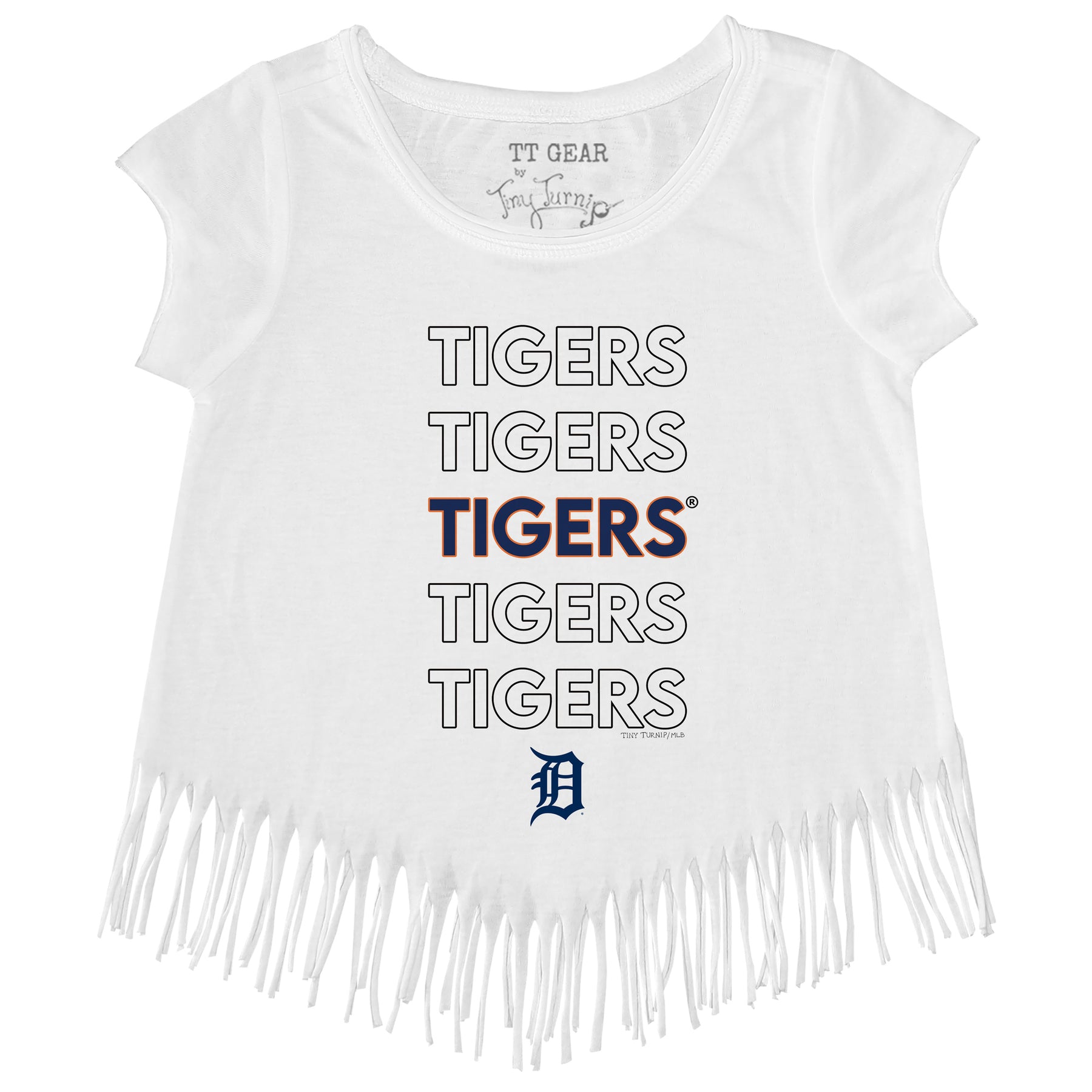 Detroit Tigers Stacked Fringe Tee