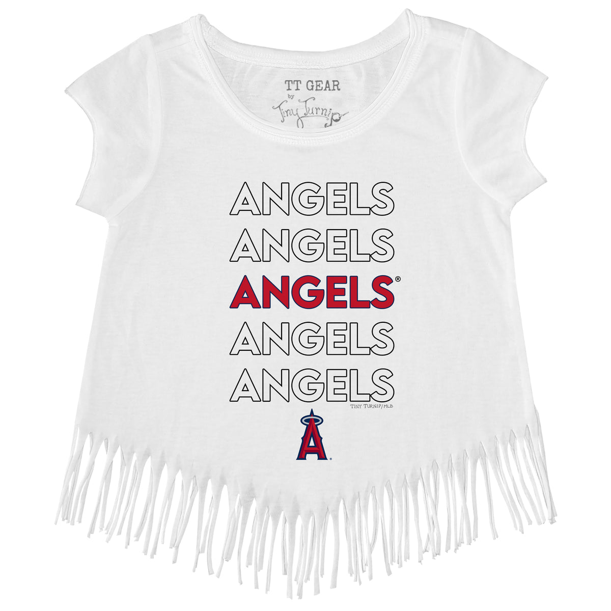 Los Angeles Angels Stacked Fringe Tee