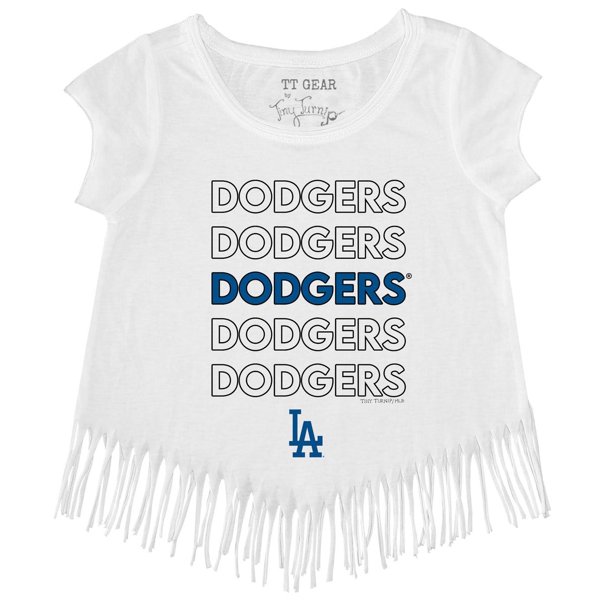 Los Angeles Dodgers Stacked Fringe Tee