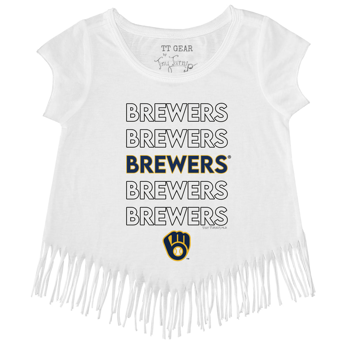 Milwaukee Brewers Stacked Fringe Tee