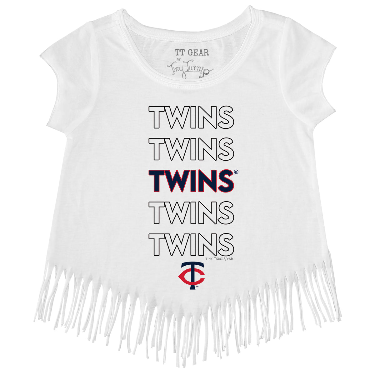 Minnesota Twins Stacked Fringe Tee