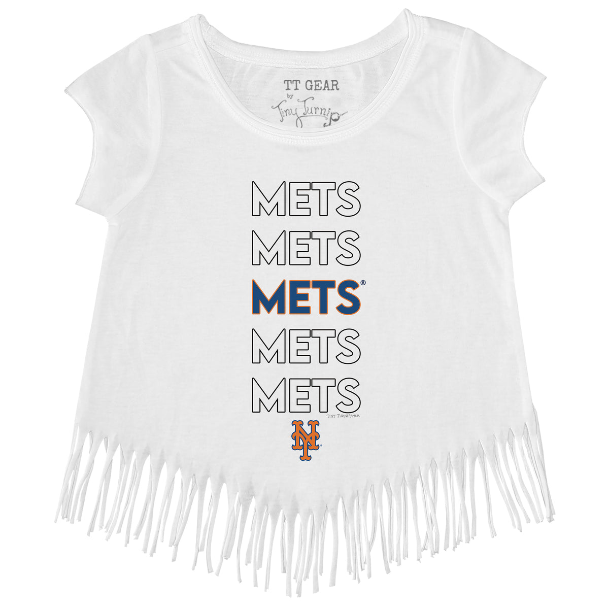New York Mets Stacked Fringe Tee