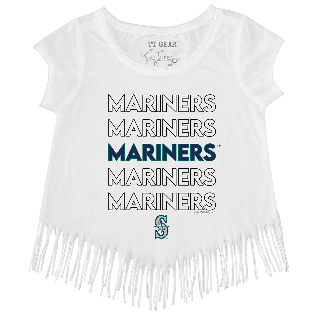 Seattle Mariners Stacked Fringe Tee