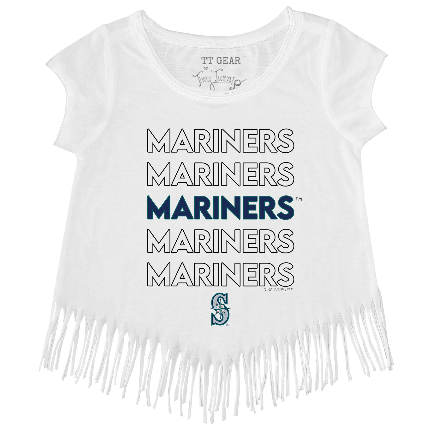 Seattle Mariners Stacked Fringe Tee