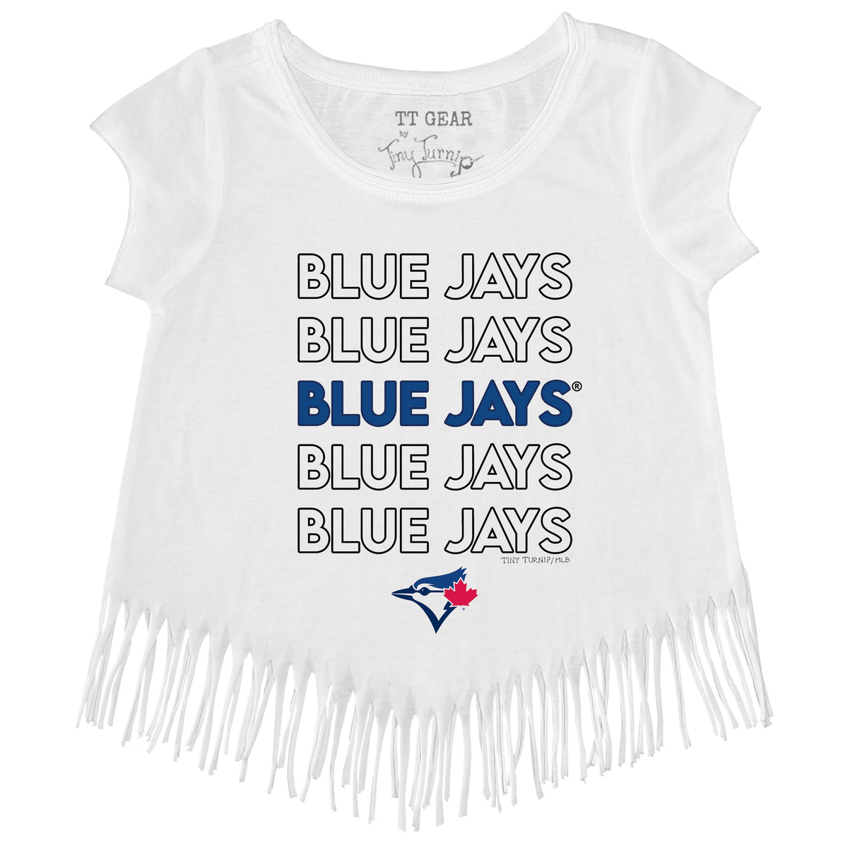 Toronto Blue Jays Stacked Fringe Tee