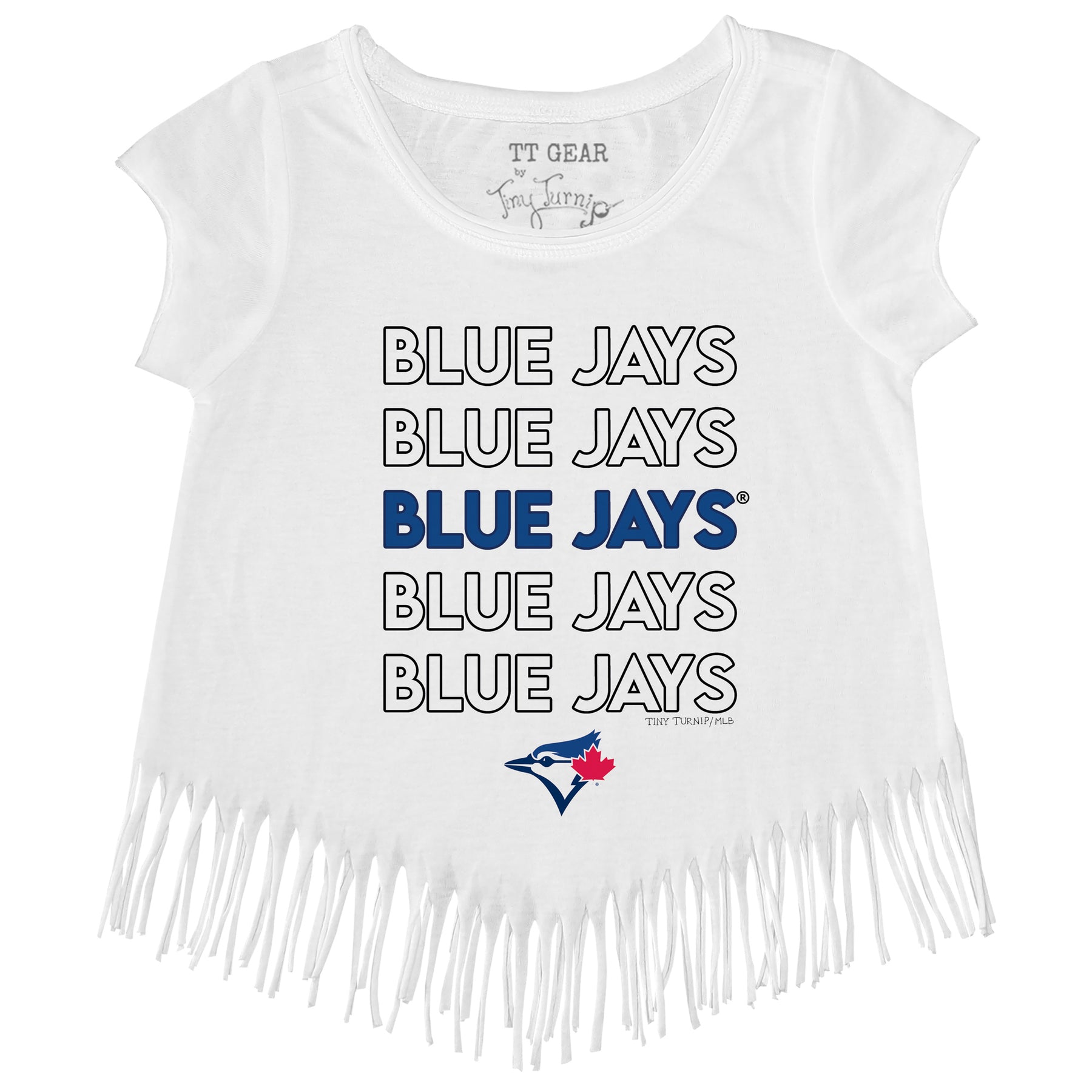 Toronto Blue Jays Stacked Fringe Tee