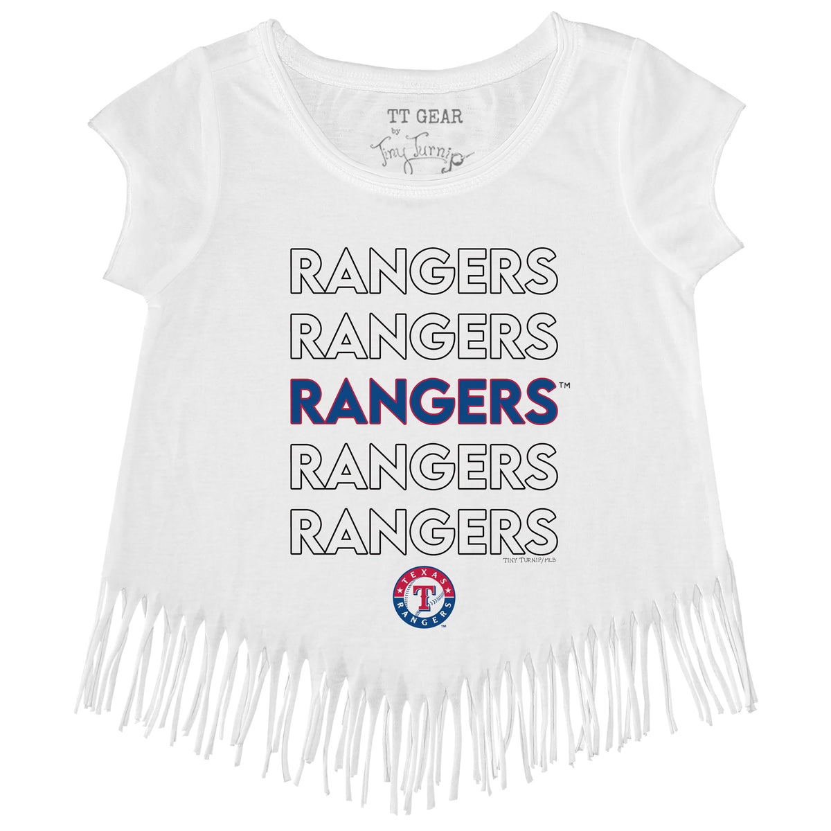 Texas Rangers Stacked Fringe Tee