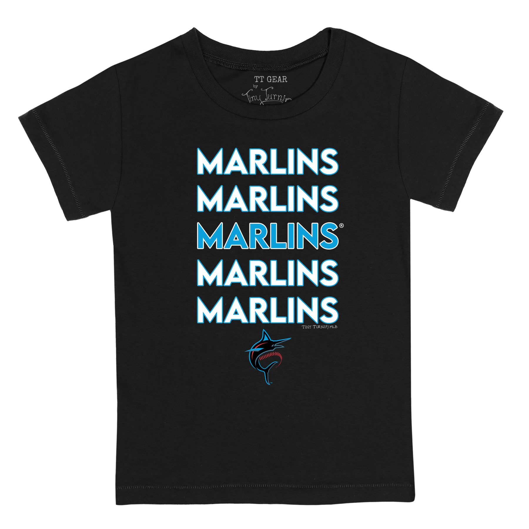 Miami Marlins Stacked Tee Shirt