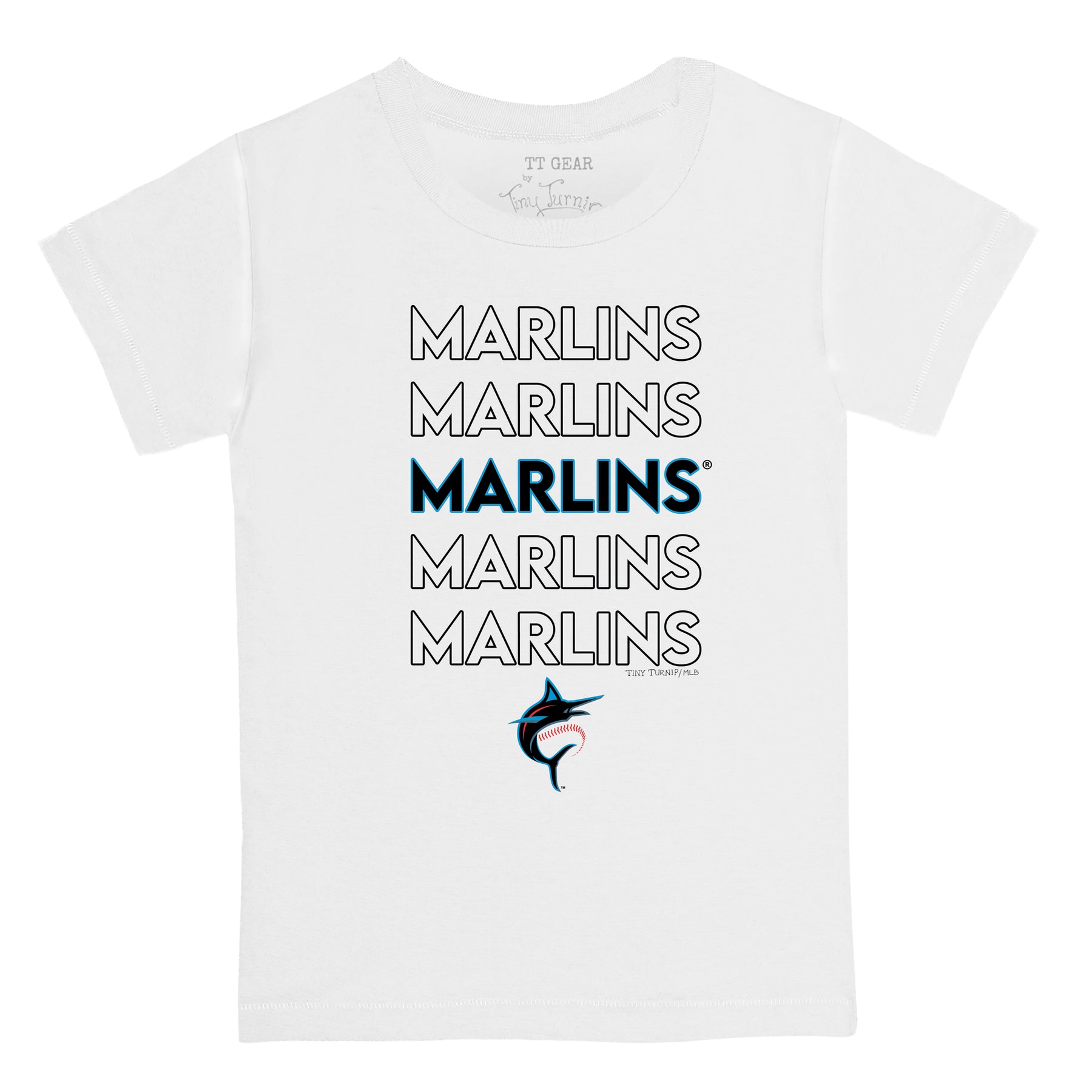 Miami Marlins Stacked Tee Shirt