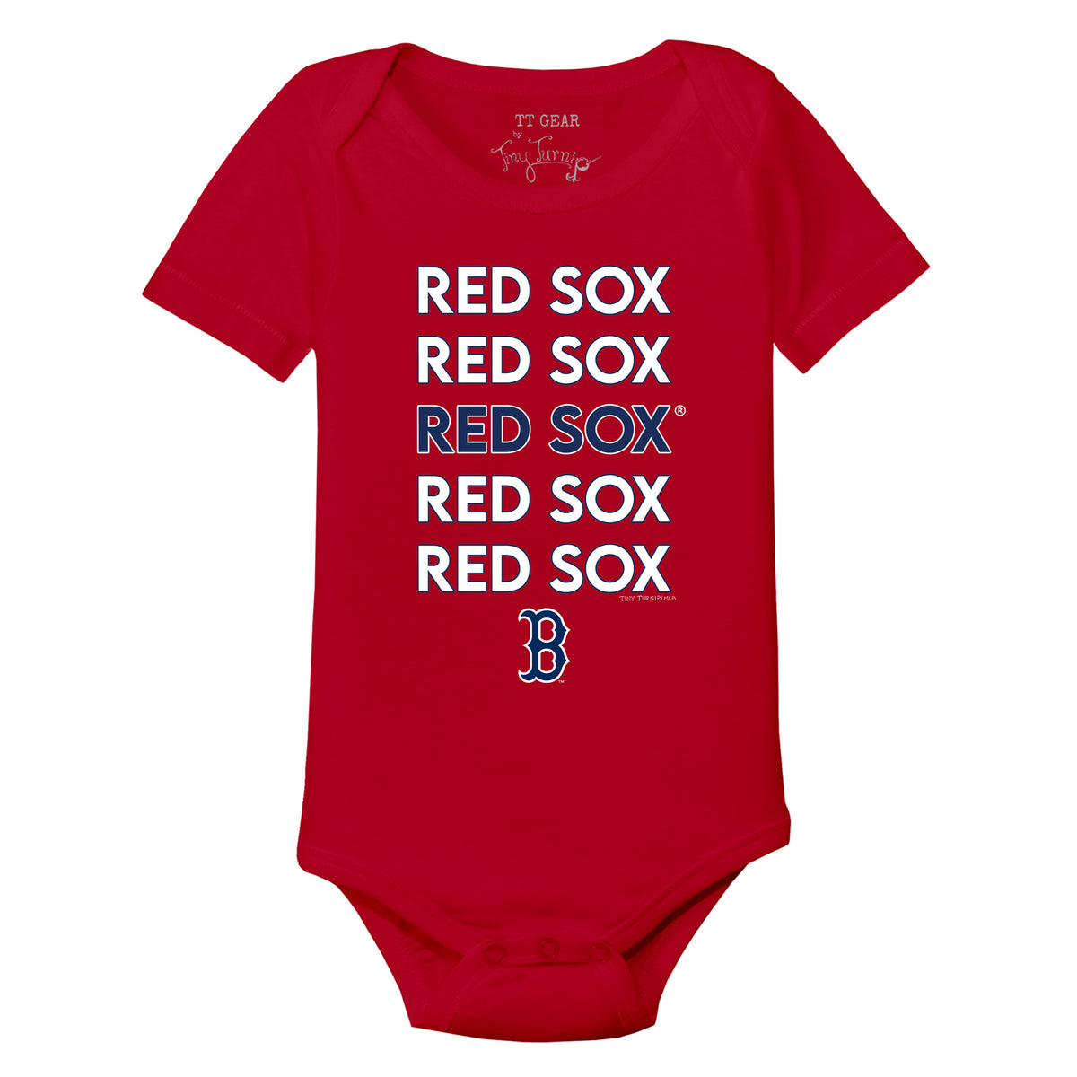 Boston Red Sox Stacked Short Sleeve Snapper