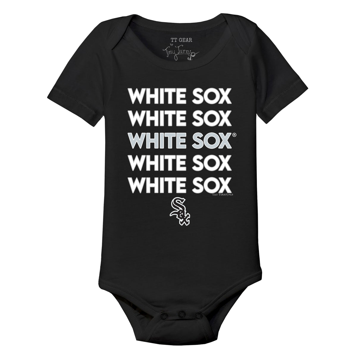 Chicago White Sox Stacked Short Sleeve Snapper