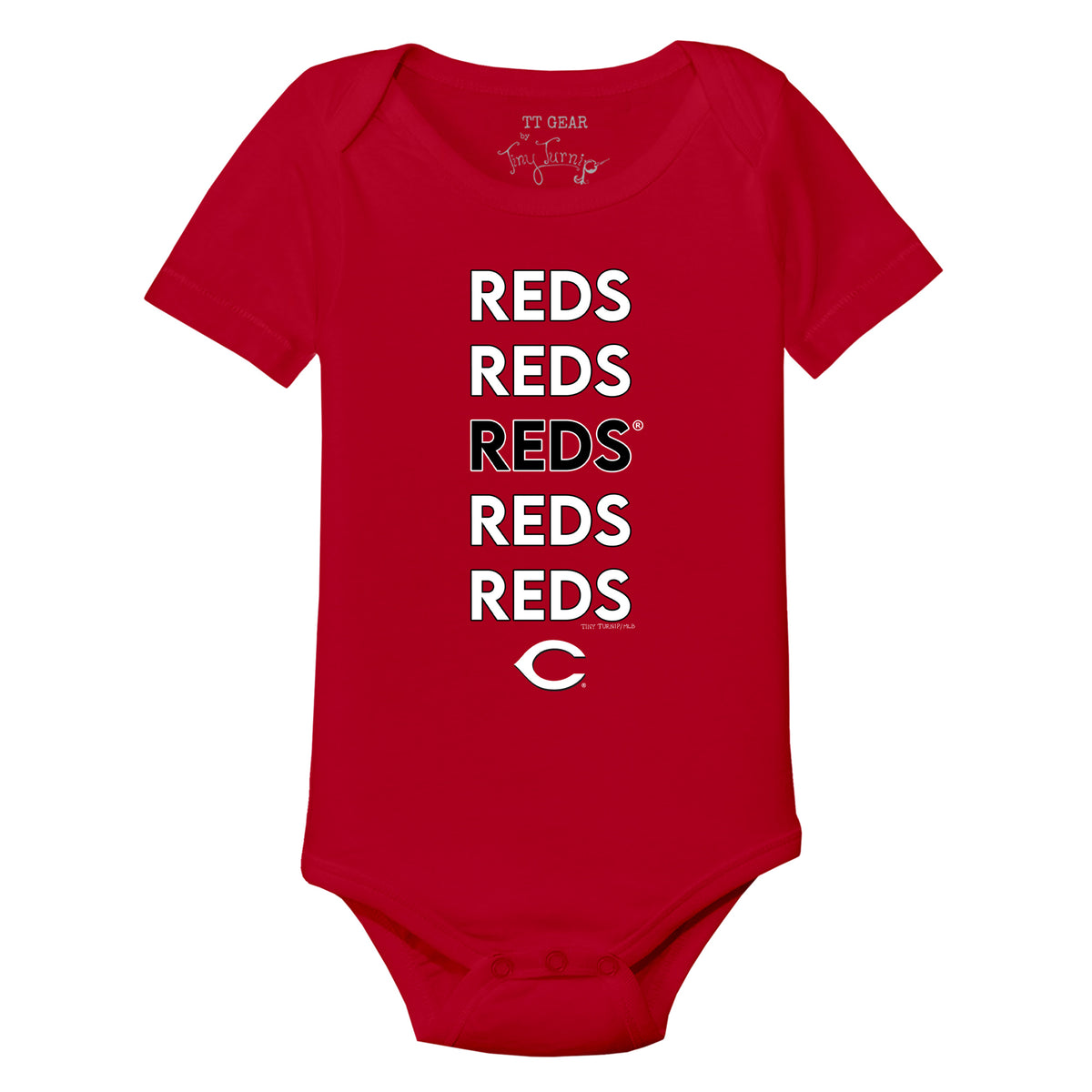 Cincinnati Reds Stacked Short Sleeve Snapper