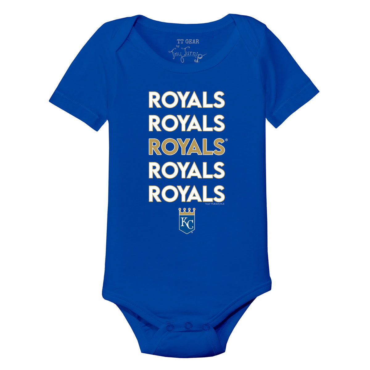 Kansas City Royals Stacked Short Sleeve Snapper