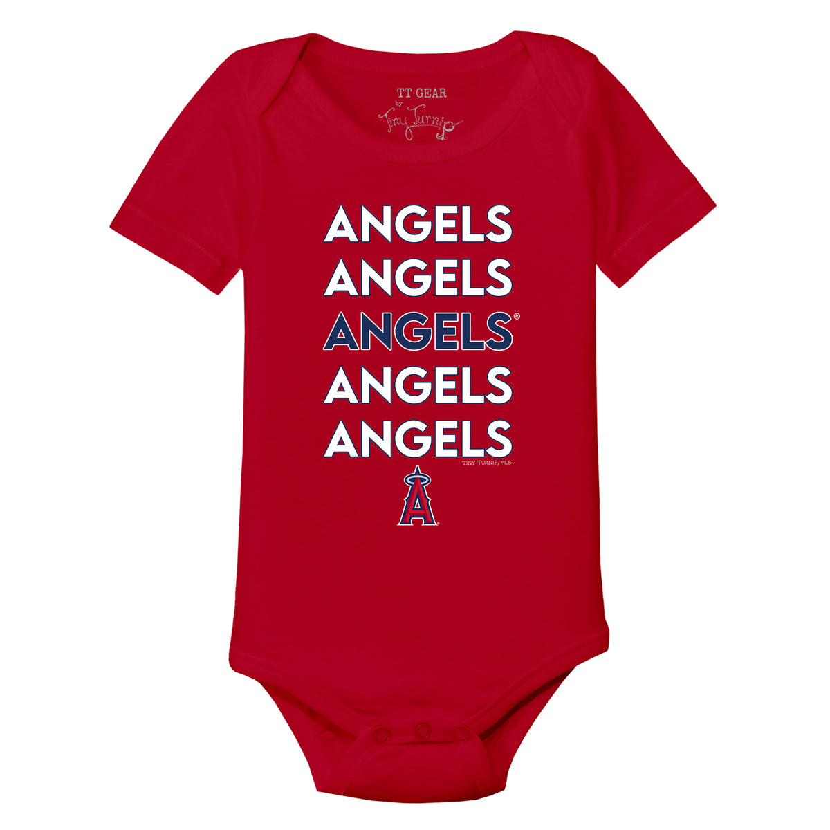 Los Angeles Angels Stacked Short Sleeve Snapper