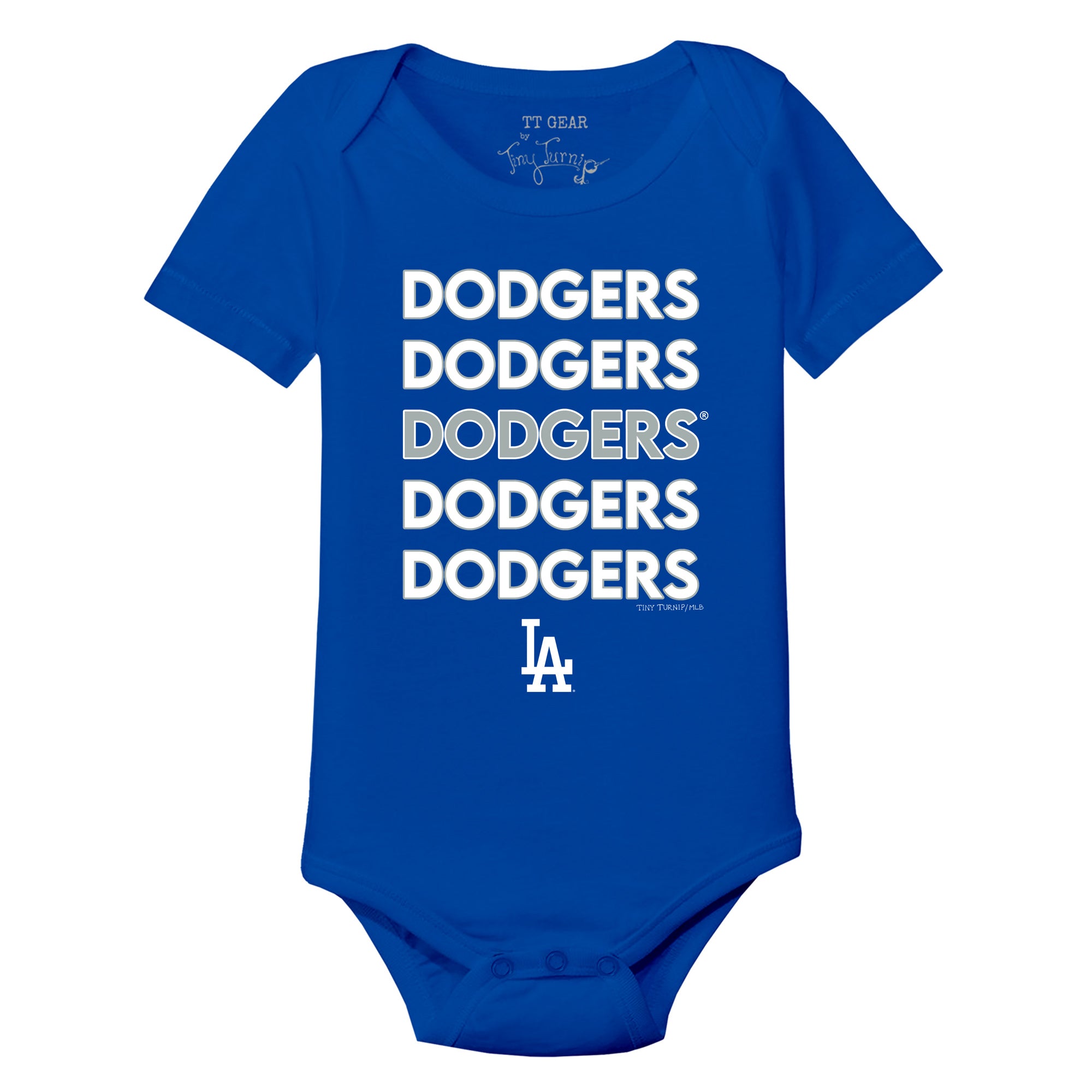 Los Angeles Dodgers Clayton Kershaw Stacked Short Sleeve Snapper