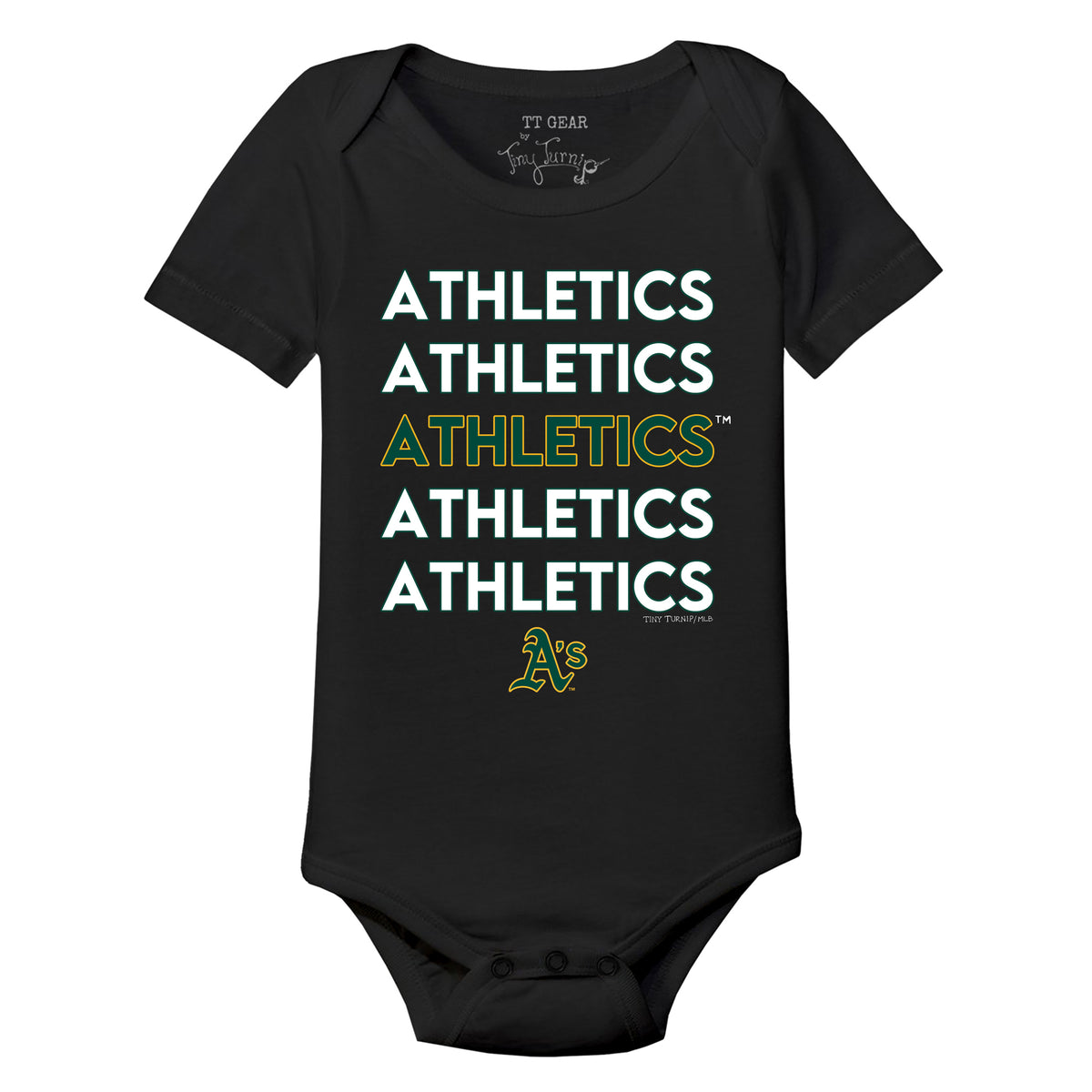 Oakland Athletics Stacked Short Sleeve Snapper